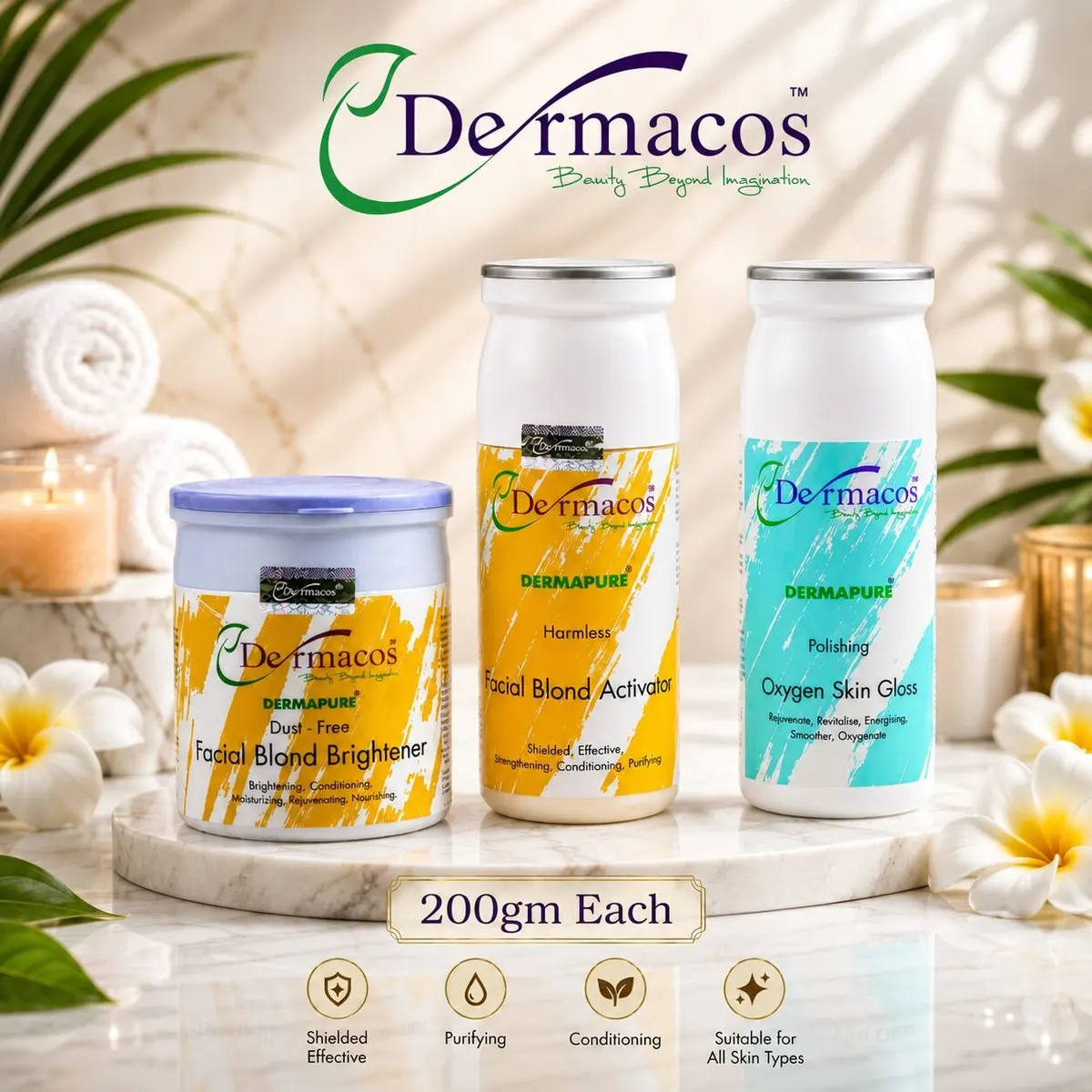 Dermacos Skin Glowing & Brightening Skin Polish Kit (200ml)