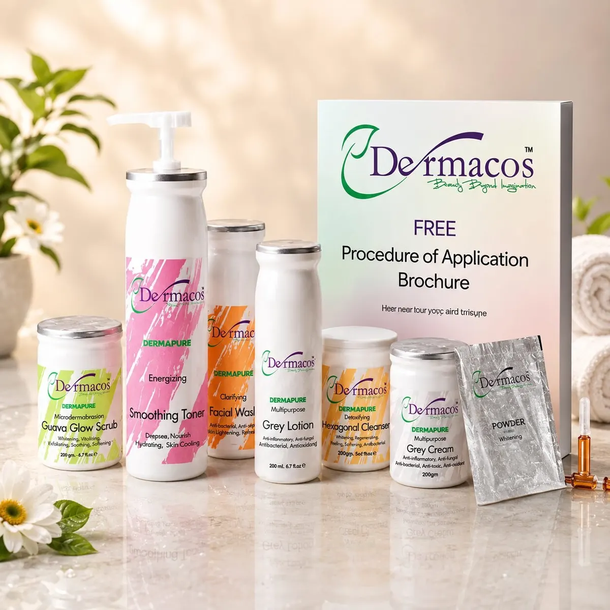 Dermacos Whitening Facial Kit (Pack of 9)