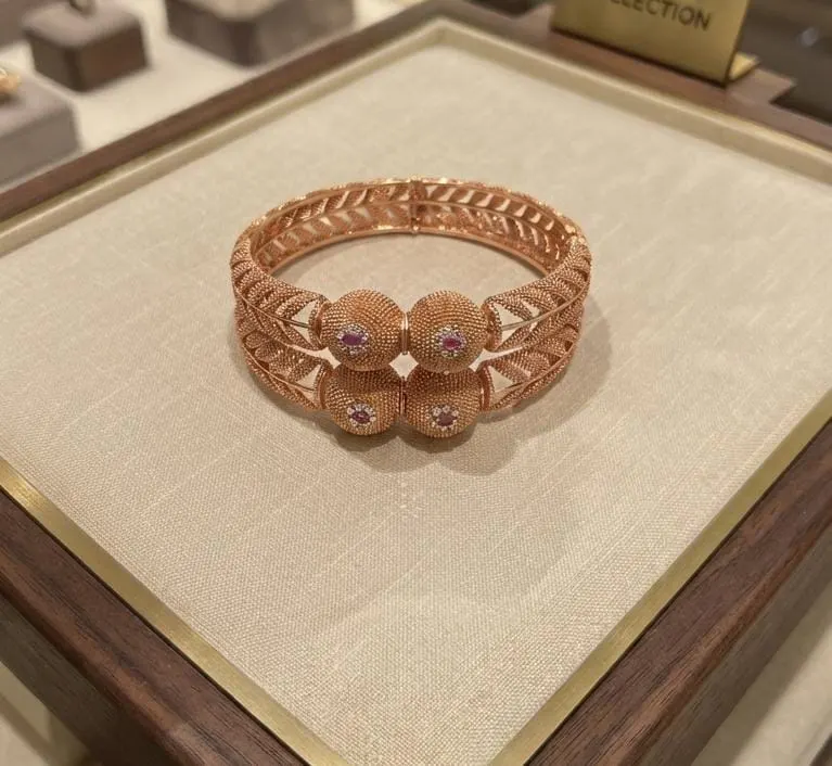 Gold Plated 2 Pieces Bangles — view 4