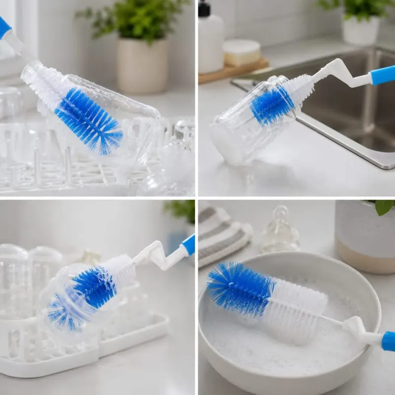 2 Pcs Feeder Cleaning Brush