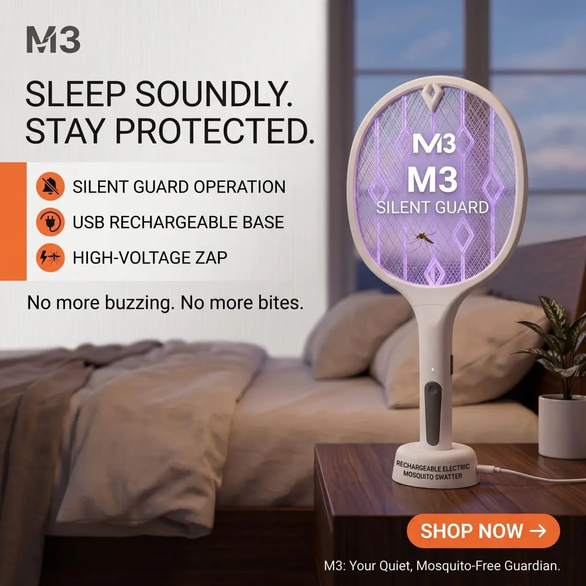 Rechargeable Mosquito Racket