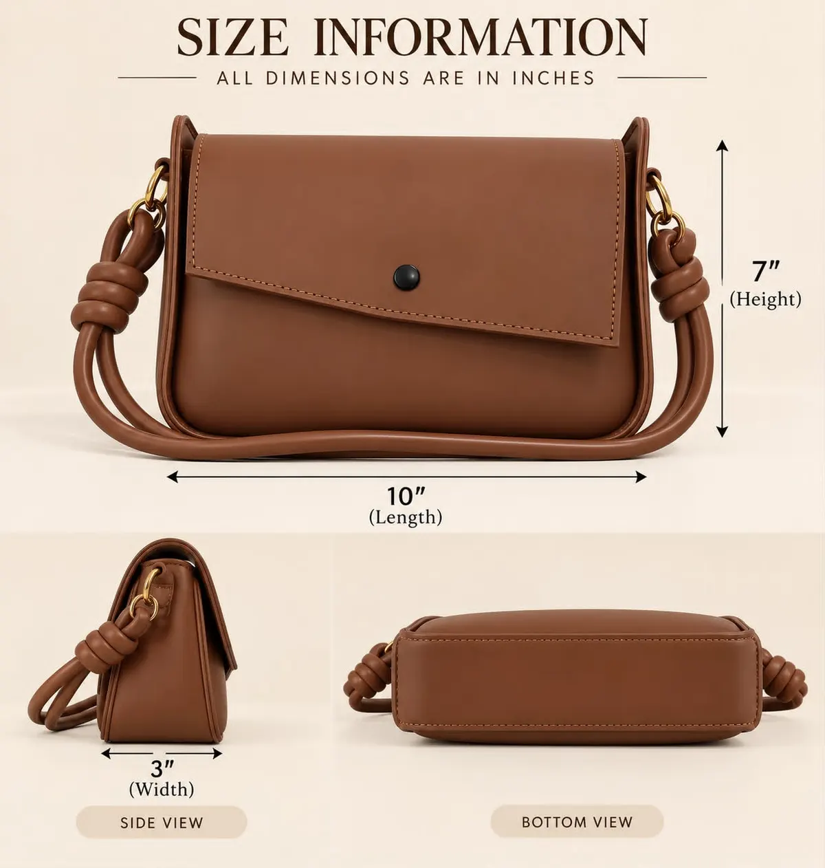 High Quality Knot Strap Cross Body Bag — view 6