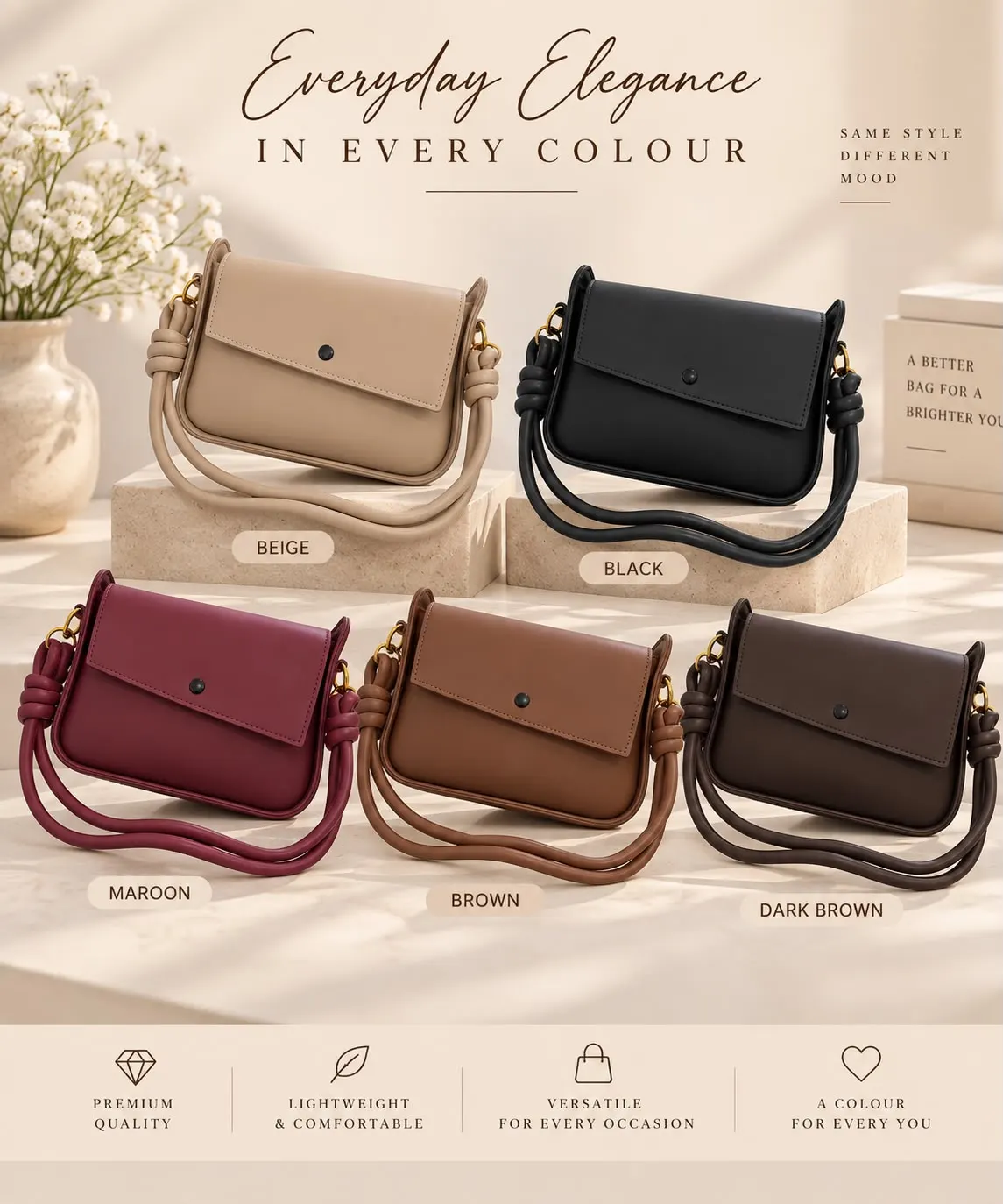High Quality Knot Strap Cross Body Bag — view 7
