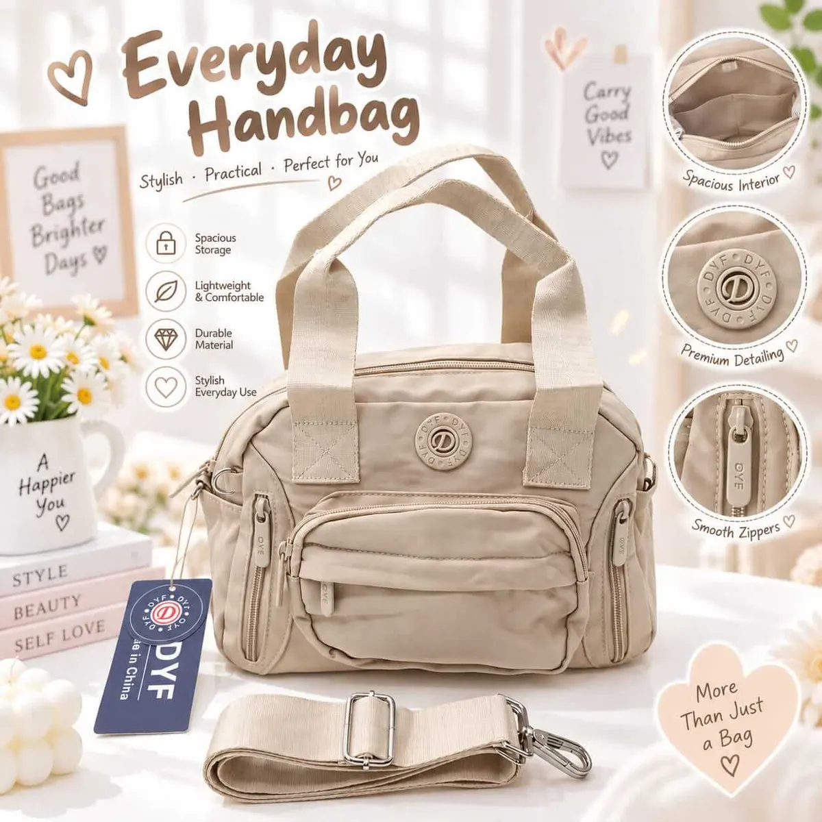 High Quality Big Size Parachute CrossBody Bag