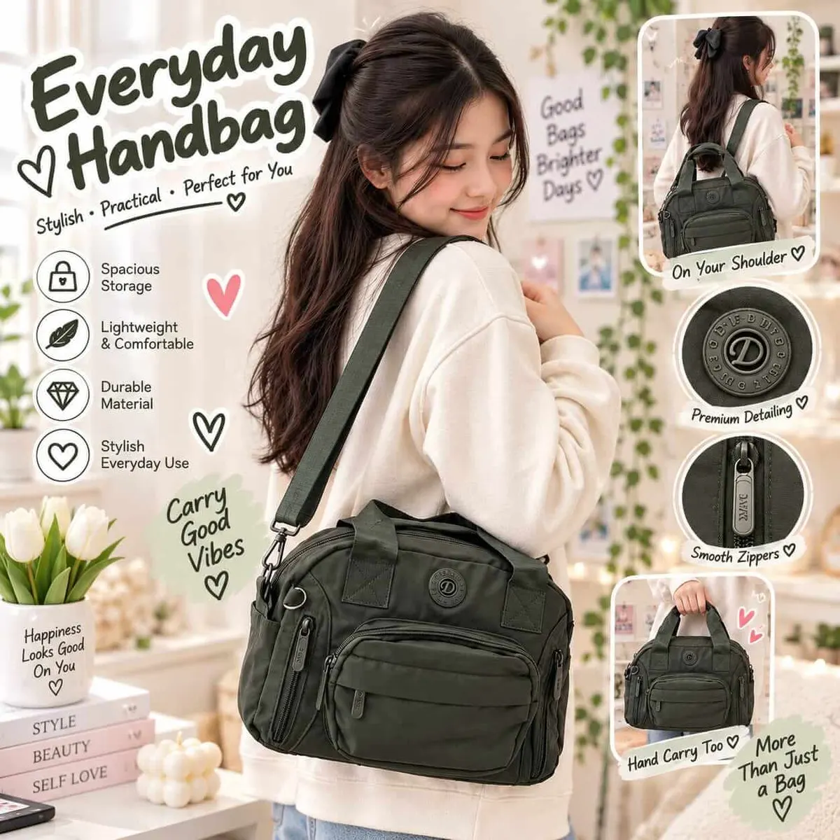 High Quality Big Size Parachute CrossBody Bag — view 7