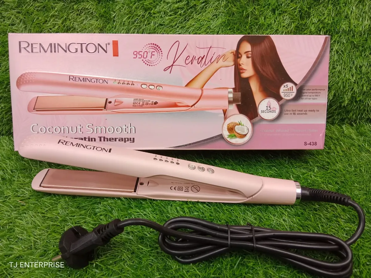 Remington Keratin Wide Plate Hair Straightener – Pink