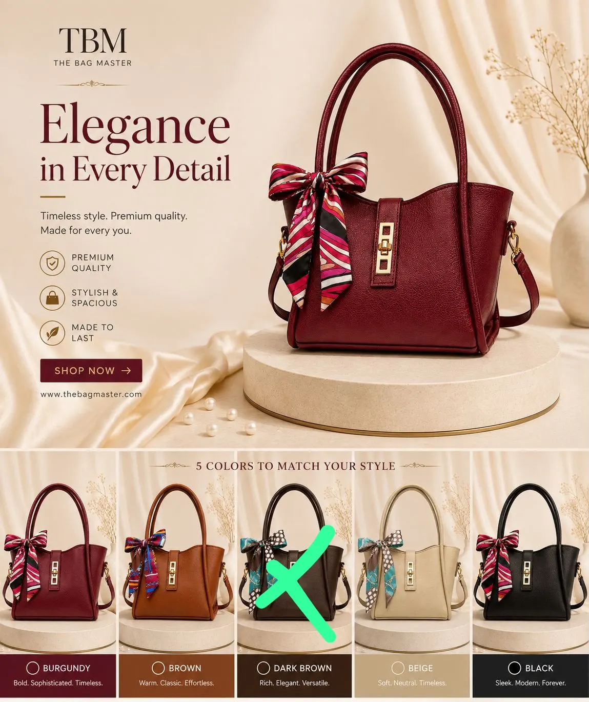High Quality Synthetic Leather Mini Tote Bag — view 10