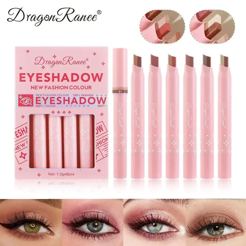 Dragon Ranee 6pcs Double Color Eyeshadow Stick