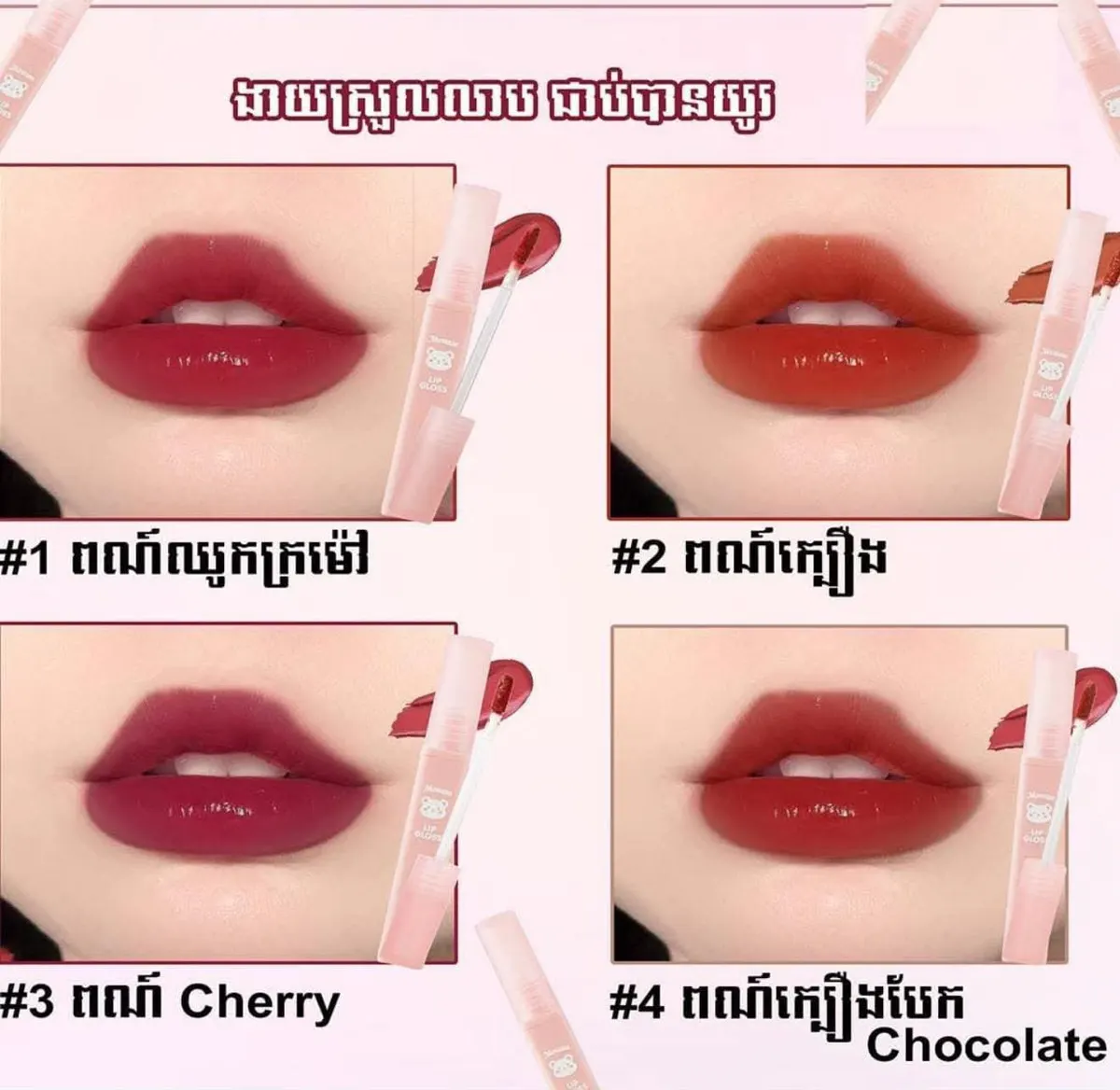 Hasaya Girl Lip Gloss Mist (4 Color Set)