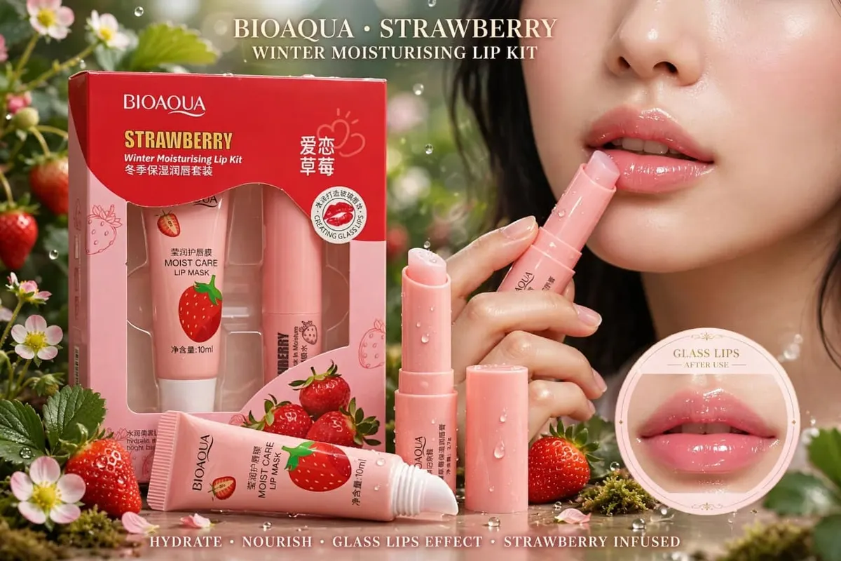 Bioaqua Strawberry Winter Moisturising Lip Kit